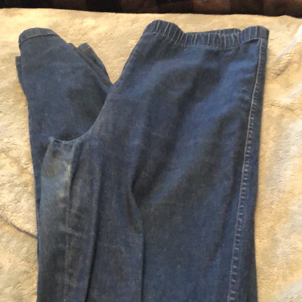 Elastic waisted pull-on denim jeans 👖